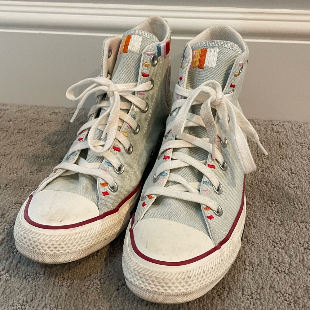 Blue Stitch Converse